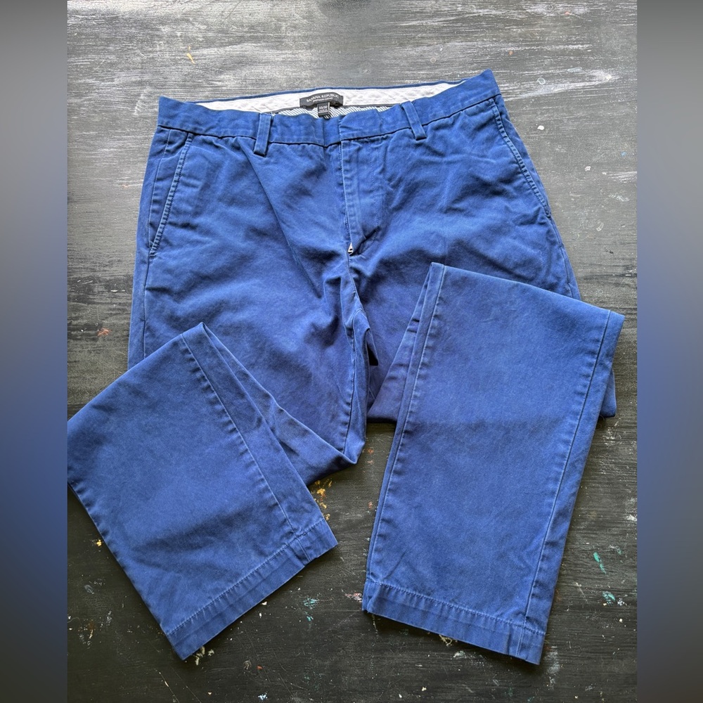 banana republic emerson chino dark french blue pants